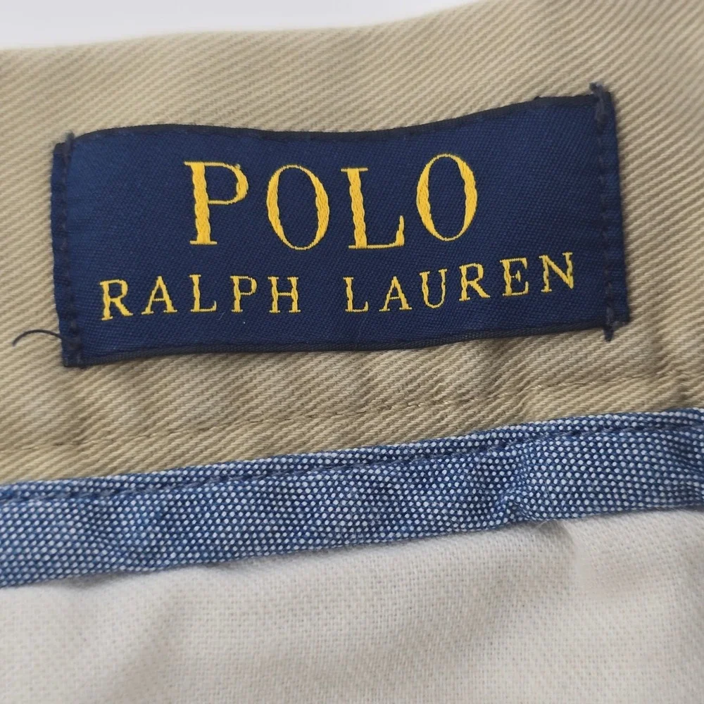 Polo Ralph Lauren Chino Shorts Mens 31 Khaki Tan Cotton Twill Flat Front Classic